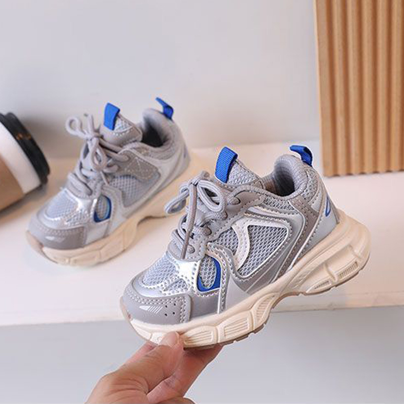 Kids Sport Running Shoes With Thick Soles Boys Girls Fashion Versatile Sports Shoes Kidszworld Children Toddler Mesh Tennis Sneakers Sizes 21 - 36 K02