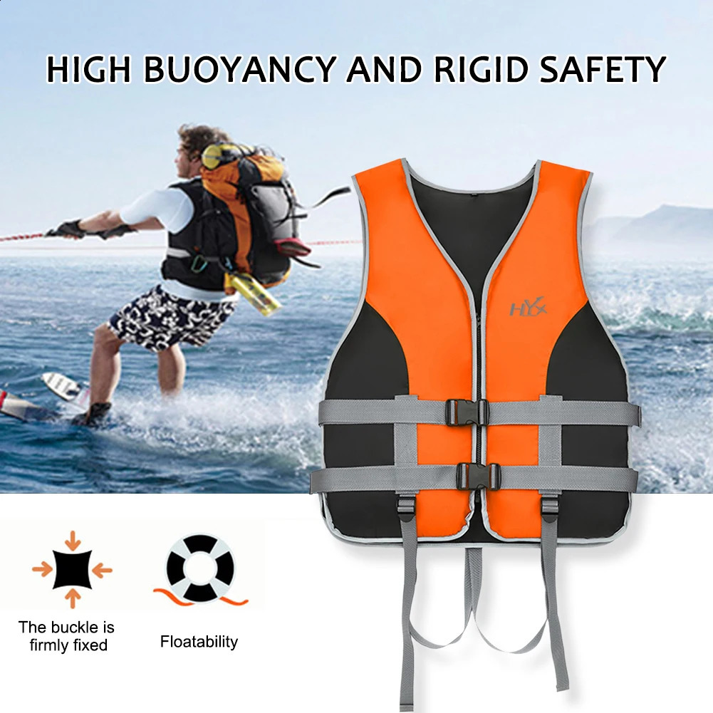 Neoprene Life Jacket for Adult Children Water Sport Buoyancy Jacket Life Vest Swimming Boating Skiing Driving Vest Drift 250411