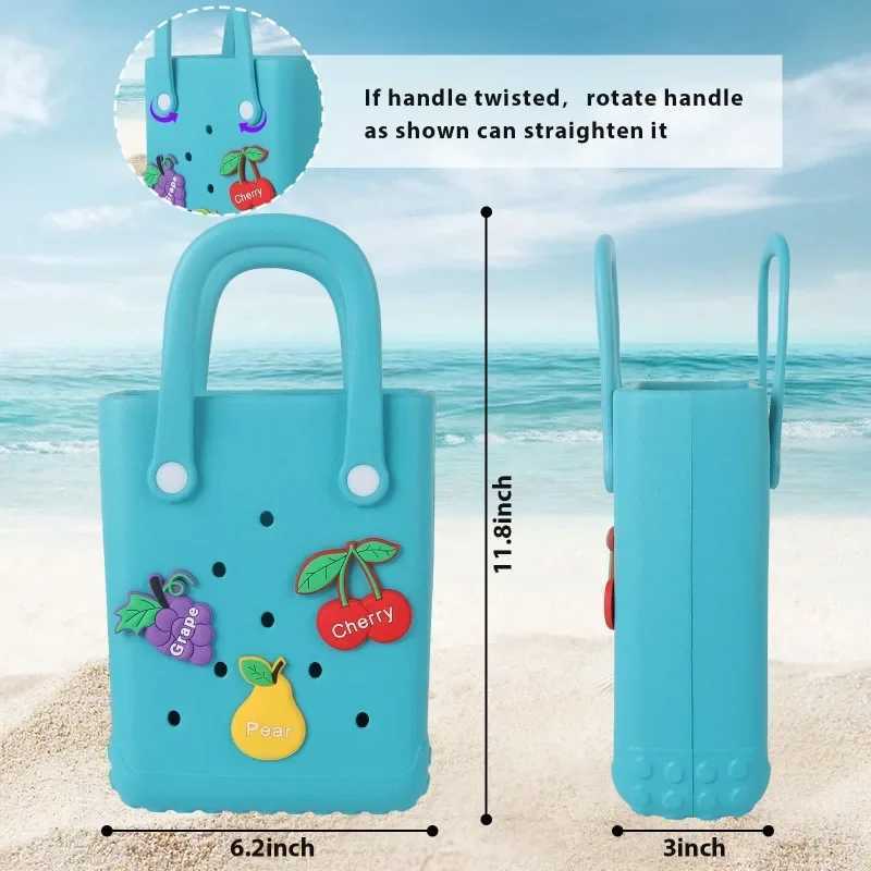 Charm beach bag waterproof womens shoulder bag Fi cross body messenger travel pool womens Jibz handbagXJ250412