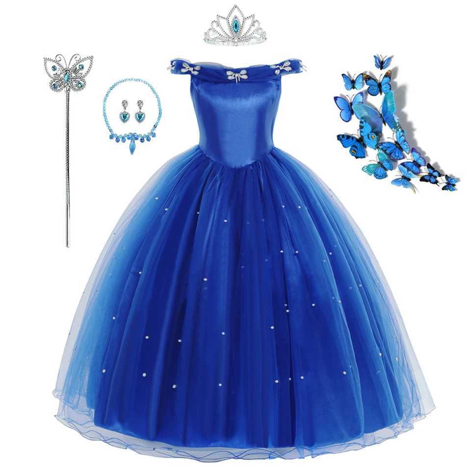 Disney Princess Charm Cinderella Dress Girl Formal DressXJ250411