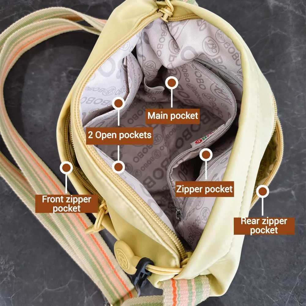 Ultra-light Nylon Crossbody Bag for Women Adjustable Wide Strap Lightweight Womens Bag Zipper Closure Stylish Messenger BagT2511112