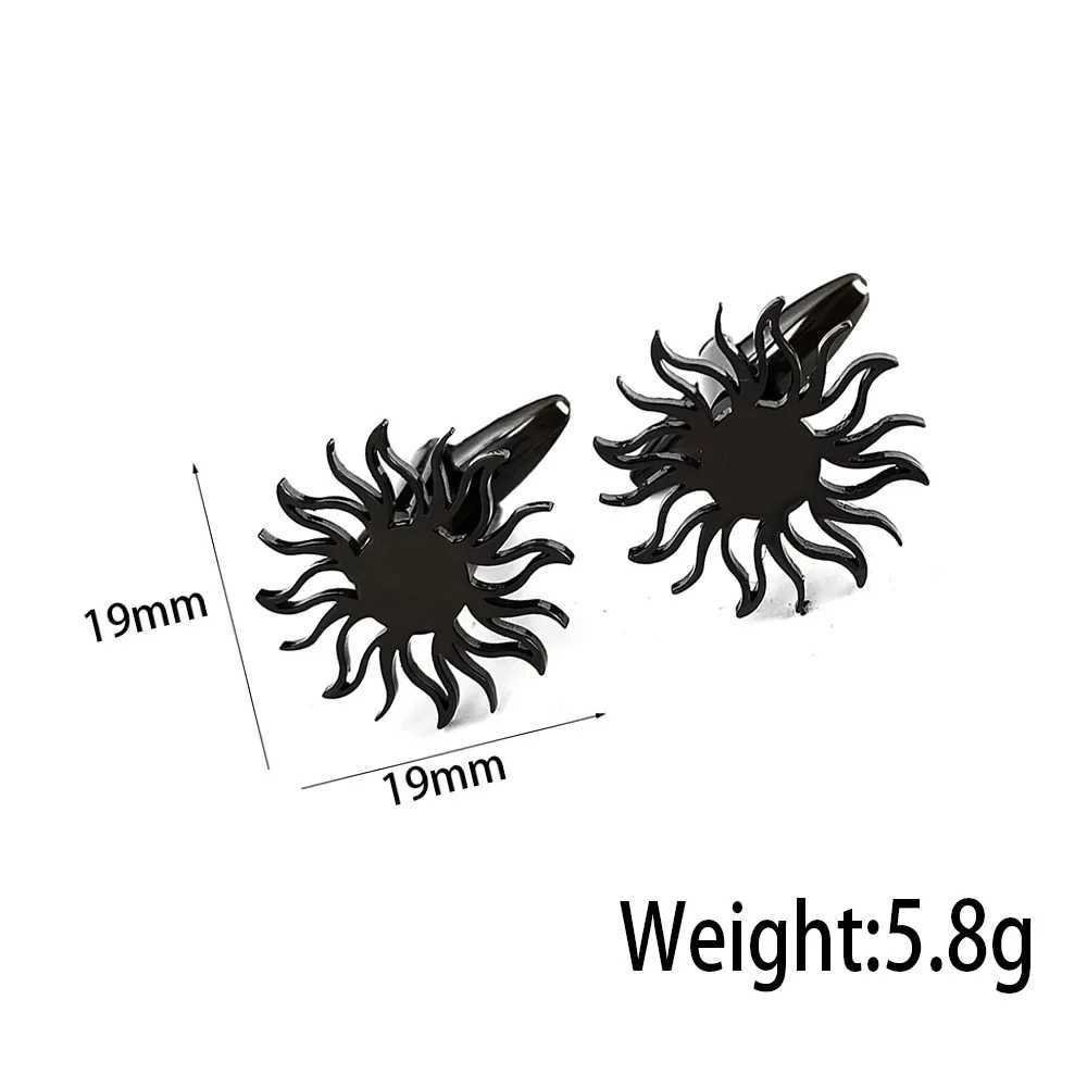 Retro Sun Totem Mens Cufflinks Gold Stainless Steel Mens Cufflinks Shirts Cufflinks Fashion Jewelry Wedding GiftsT250412