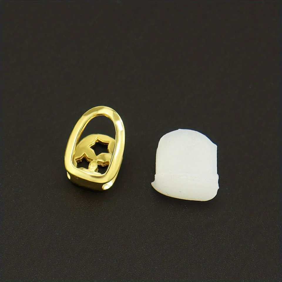 Hip hop plated single tooth overall bracket suitable for male and female Halloween teeth props accessories teeth decoration W250412
