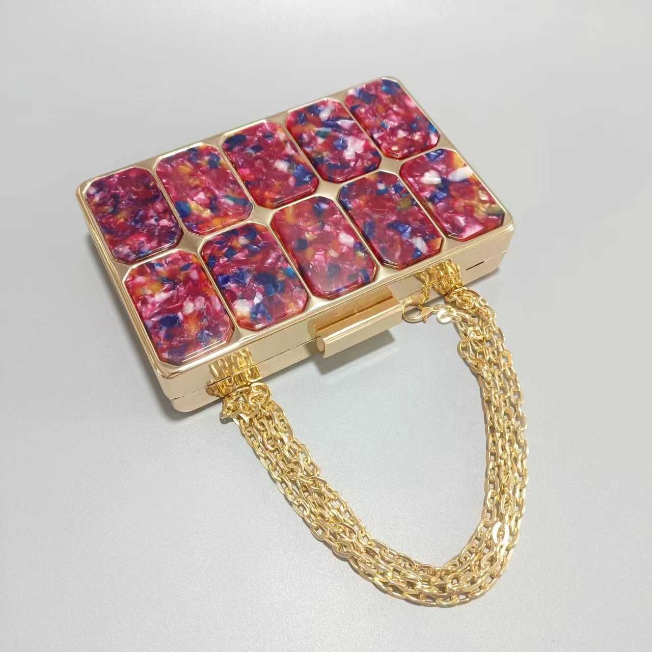 selling new acrylic dinner bag grab bag single shoulder diagonal cross wedding fashion bag for women