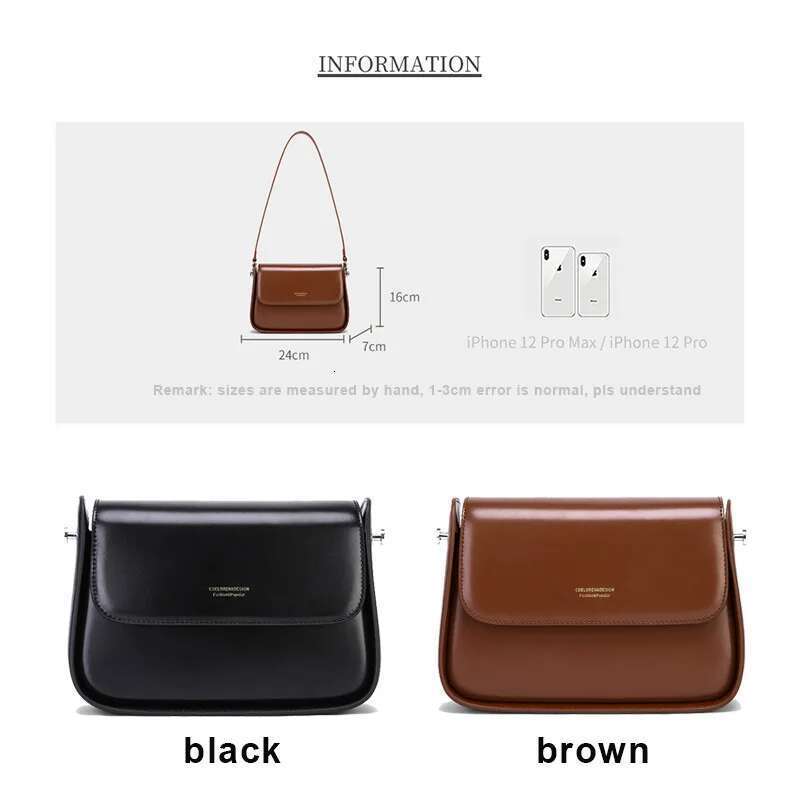 Women's Female Elegant Saddle Shoulder Bag 2024 New Fashion Textured Niche Design Cowhide Split Leather Crossbody Messenger