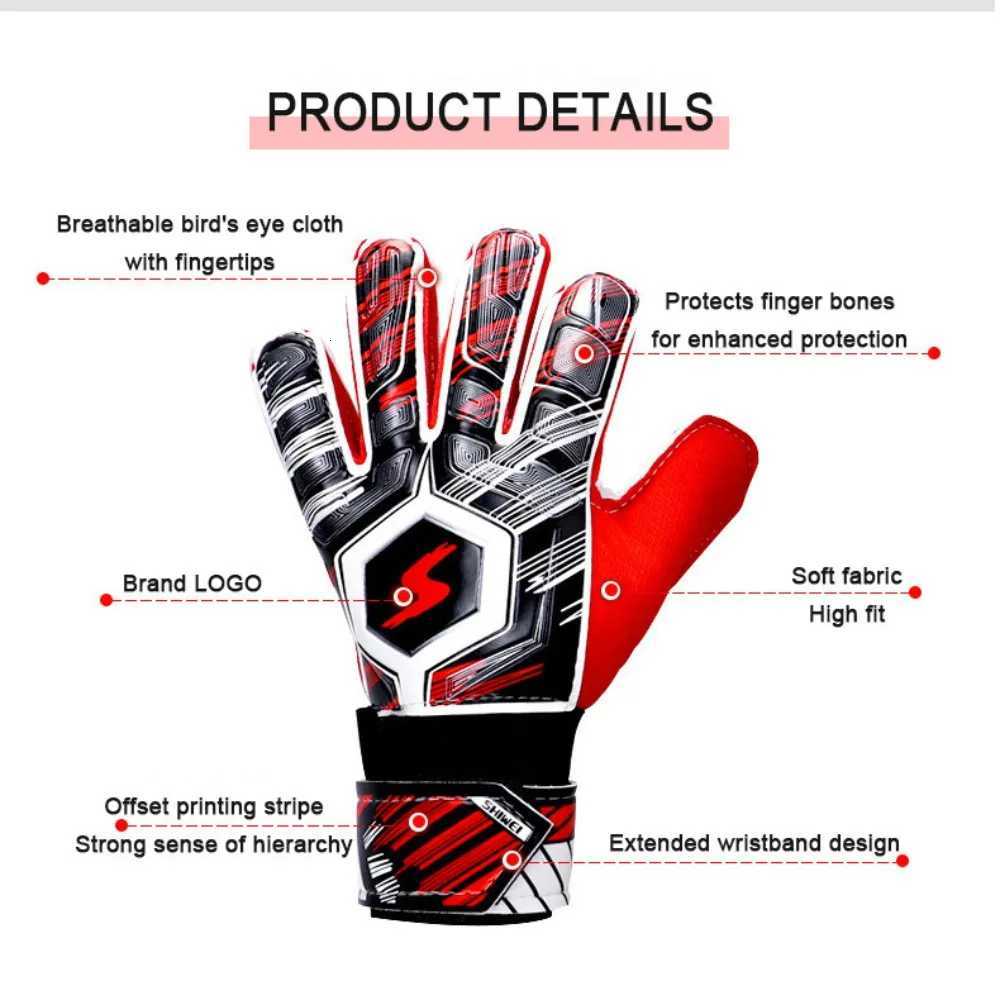 Strong Grips Football Goalkeeper Gloves Breathable Thickened Soccer Goalie Gloves Non-slip Full Finger Kids Goalkeeper GlovesW251112