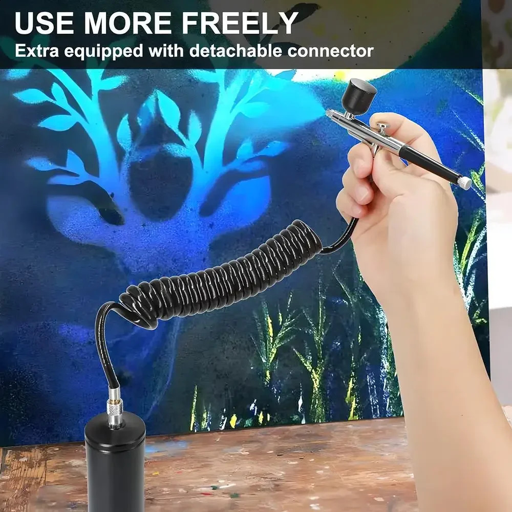Portable Rechargeable Wireless Airbrush With Compressor Auto Action Spray Gun for Face Beauty Nail Art Tattoo Craft Cake Paint 250409