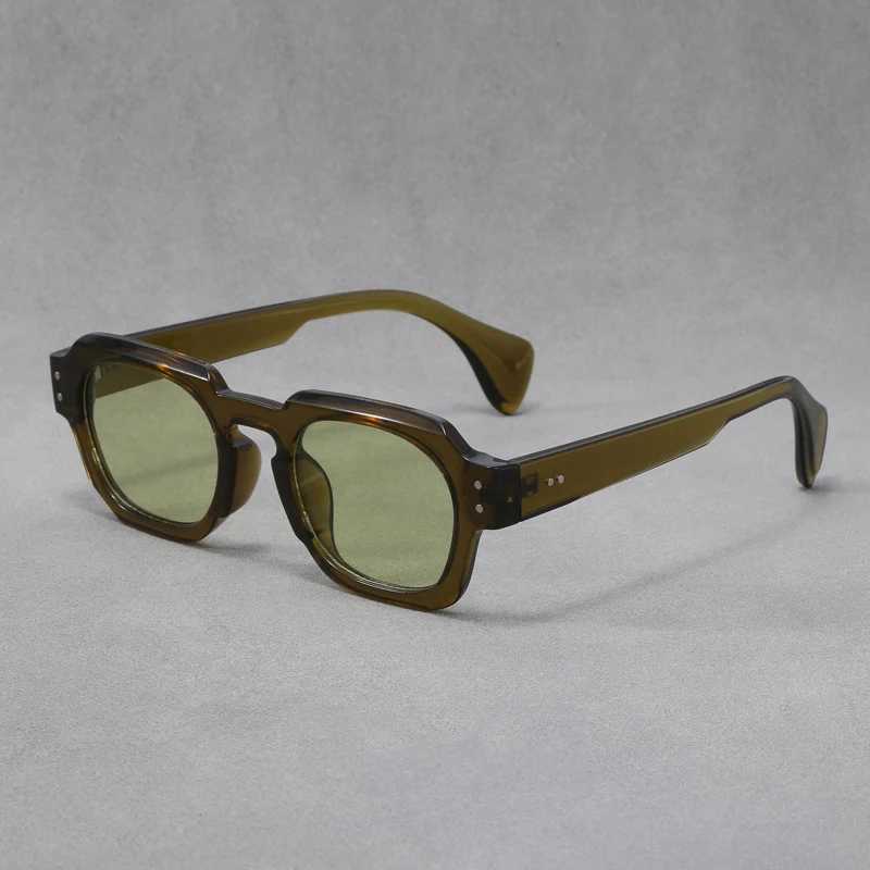 Square Vintage Sunglasses Men Women Brand Designer Irregular Sun Glasses Fashion Retro Outdoors Shades Rivet Oculos De SolC250411