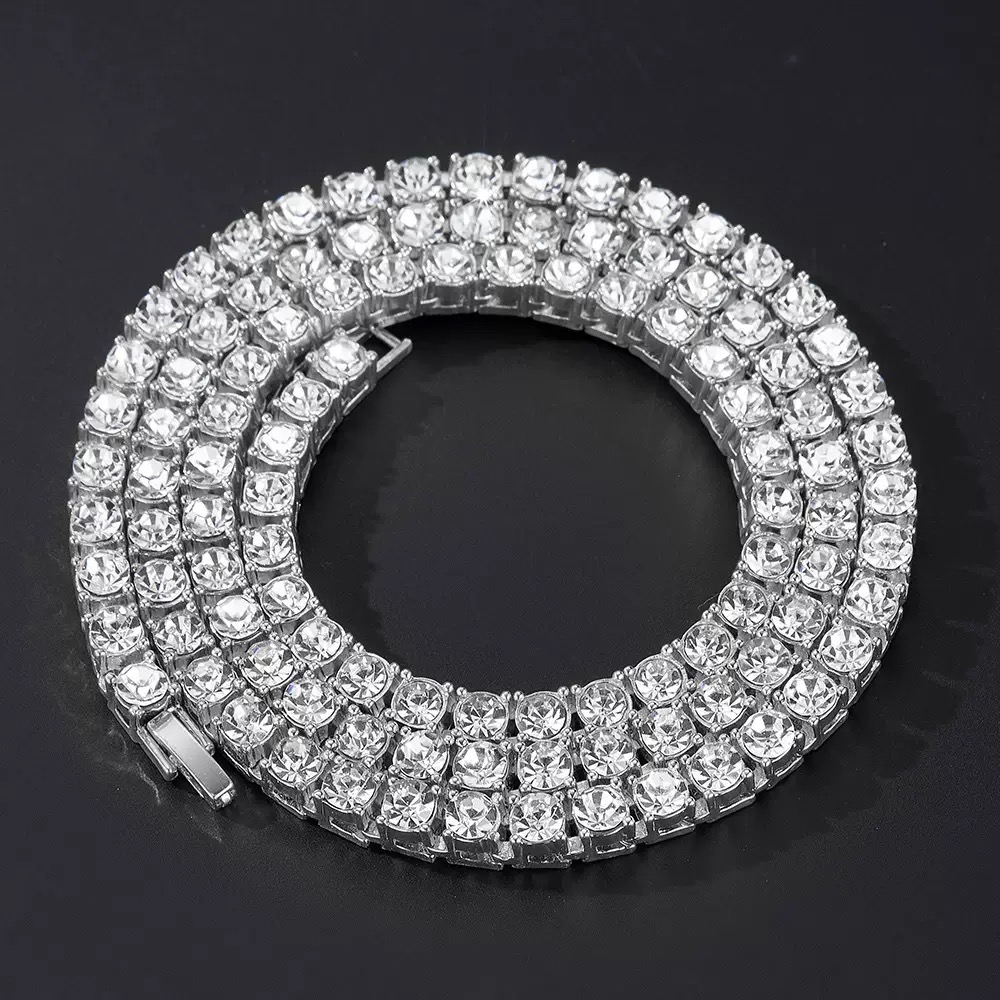 Ice-Out 12MM Baguette Sterling Silver Cuban Link Necklace for Men