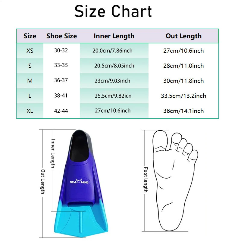 18 Color Professional Snorkeling Diving Swimming Fins Paddle Silicone Short Children Men Women Flippers Scuba Equipment for Kids 250411