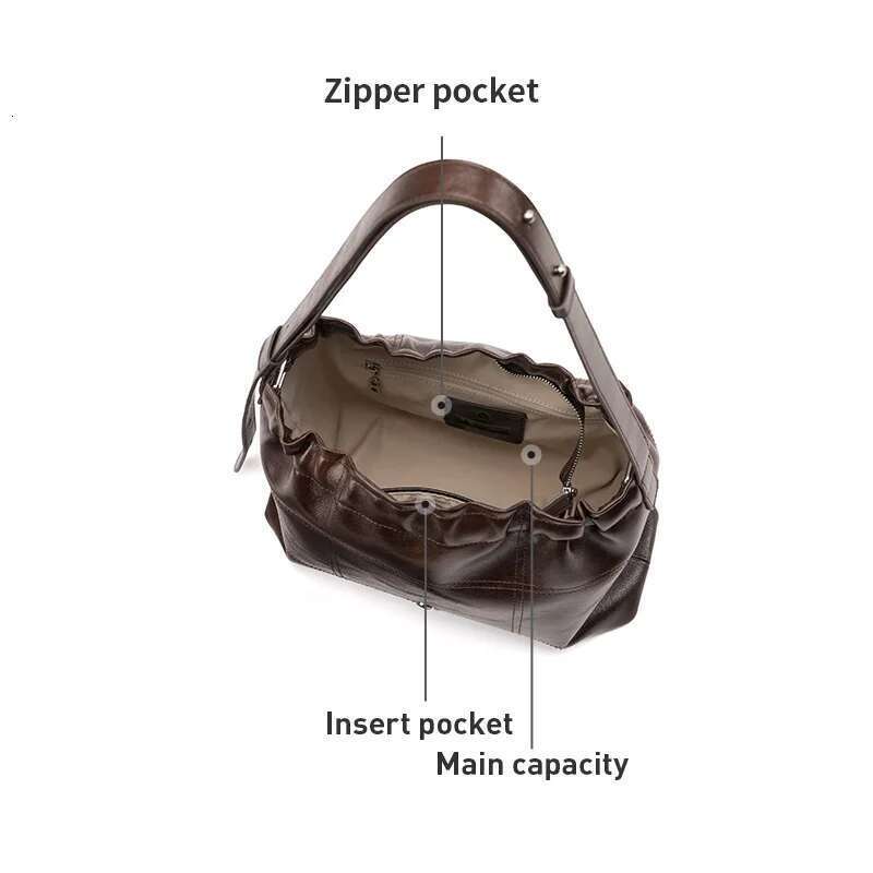 LA FESTIN Original Brand 2025 New Shoulder Crossbody Women Leather Fashion Handbag High-Capacity Tote Bag