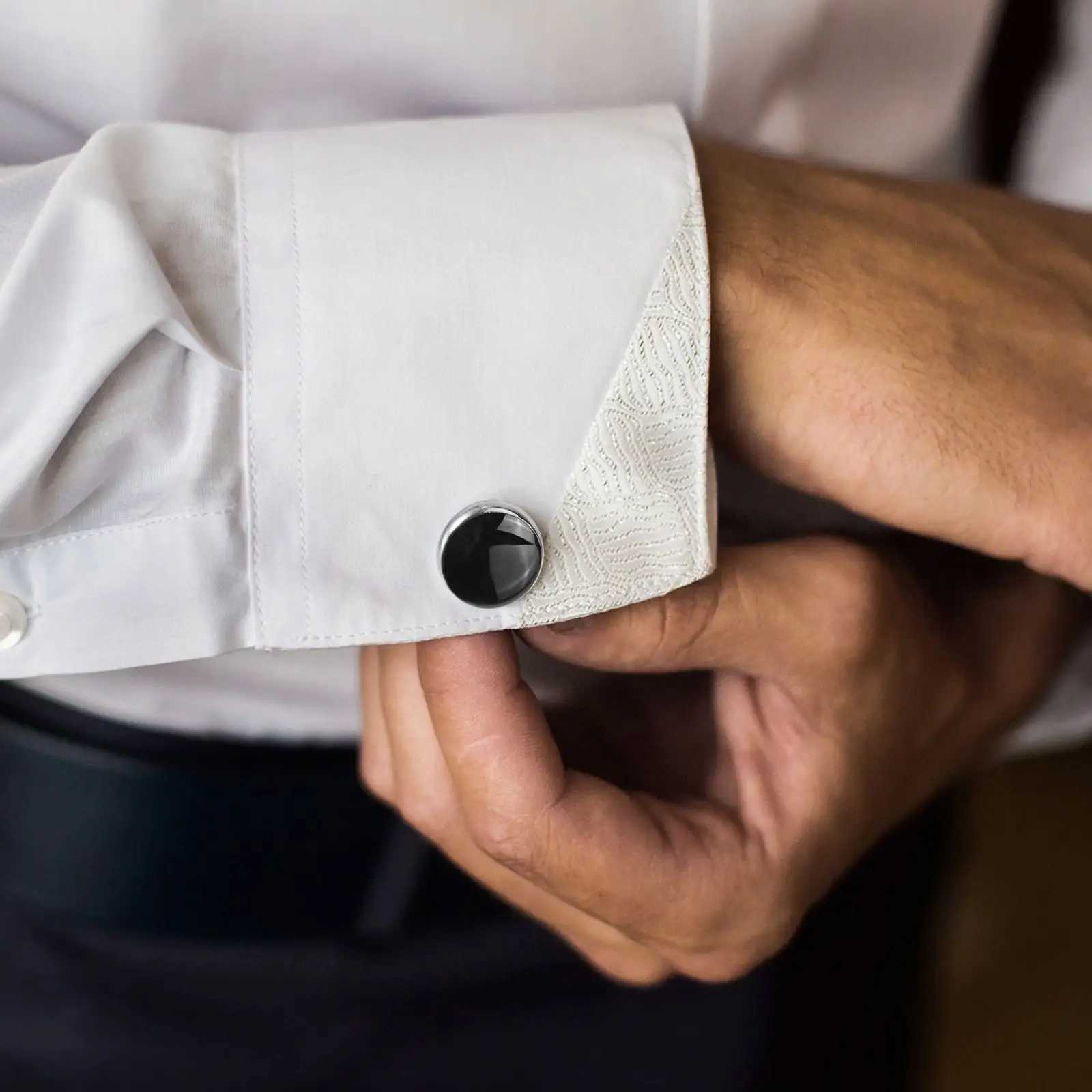 8 pieces of pure copper round cufflinks jewelry shirts cufflinks wedding banquet grooms cufflinks mens tailcoat cufflinks studsT250412