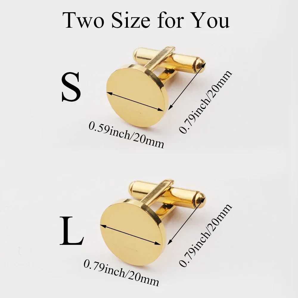 Men Dad Husband Groom Customized Round Carving Cufflink Set Wedding Anniversary GiftT250412
