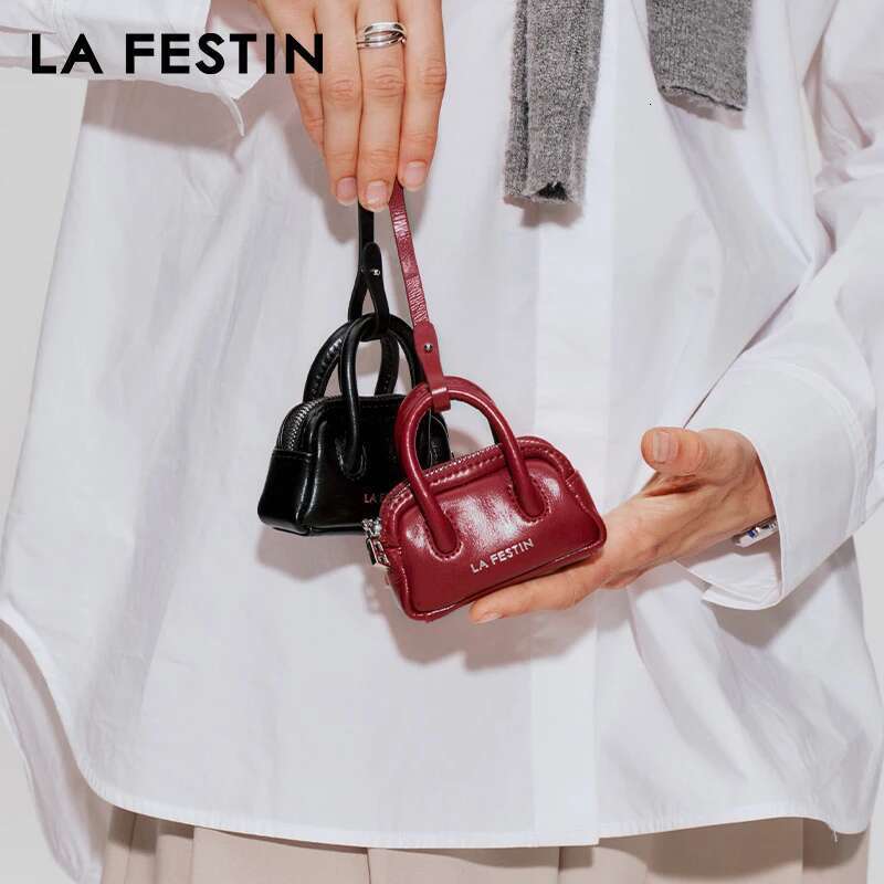 LA FESTIN Original Mini Earphone 2024 New Accessories Small Leather Women's Pendant Bag