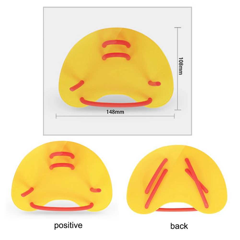 Silicone swimming paddles womens safety water sports hand net flip diving gloves swimming pool paddles swimming fingers finsY250412