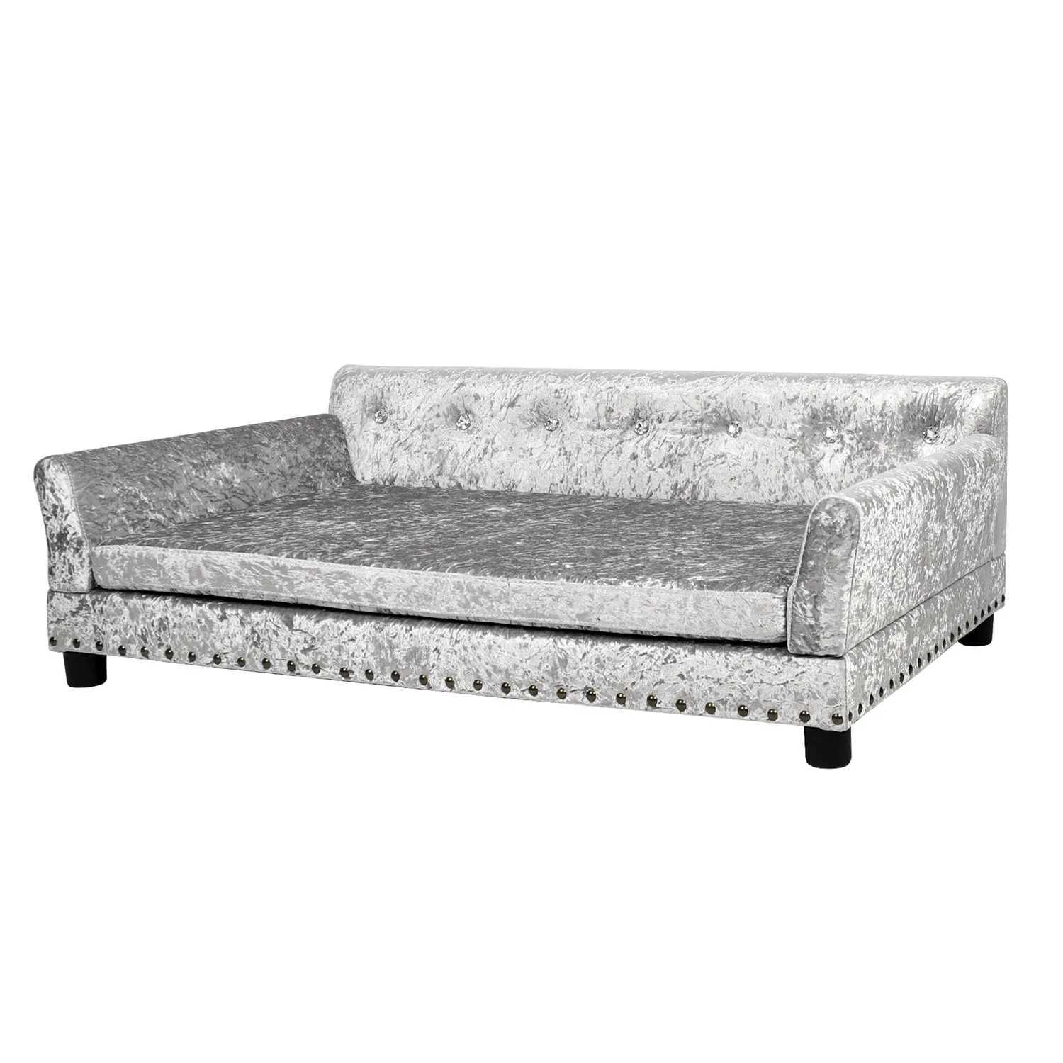 Bingo Paw Large Dog Sofa Bed Luxury Plush Elevator Giant Dog Sofa Bed Made of Velvet X250412