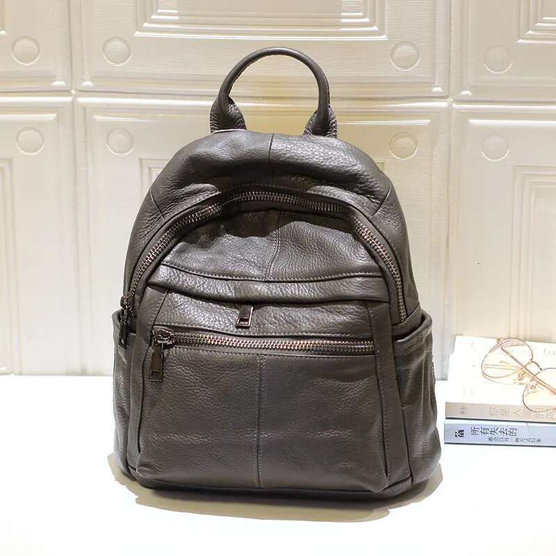 Designer Bag Ipinee Backpack Women Cow Backpacks For Girls Genuine Leather School Bags Casual Knapsack Large Travel Bag