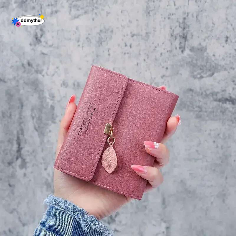 Fashion Short Wallets PU Leather Women Tassels Hasp Small Wallet Trend Coin Purse Ladies Card Holder ddmythur