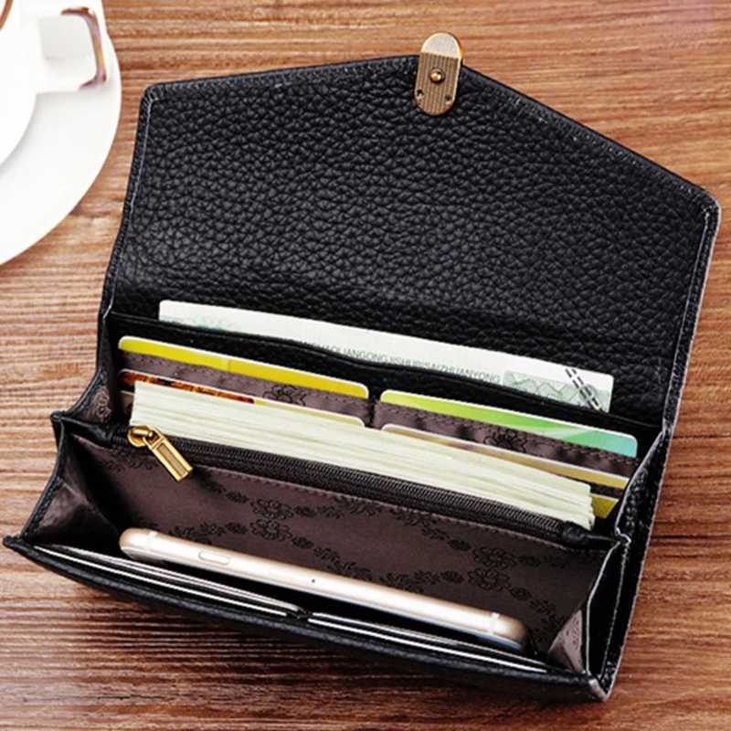 Womens leather wallet designer womens wallet RFID long wallet high-quality card holder clutch bag Z250411