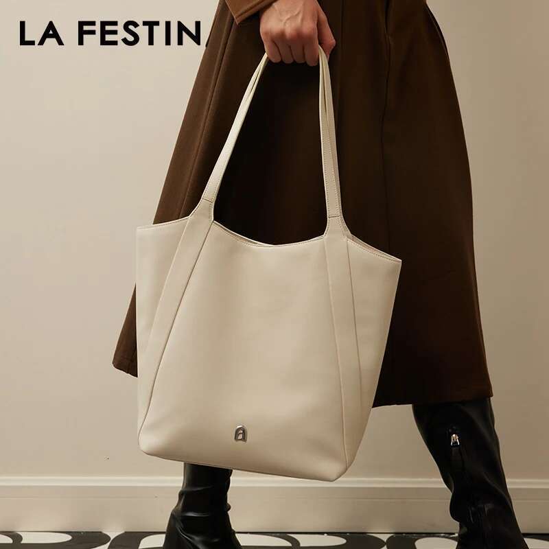 LA FESTIN Original Tote Woman 2023 New Large Capacity Shoulder Leather Handbag Ladies Shopping Bag A-E Door Series