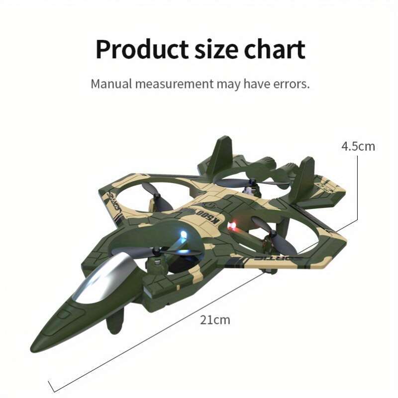 K500 Drone With Rechargeable Battery, 2 Batteries, Altitude Control, Remote Control Toy Beginners, Indoor And Outdoor Gifts, Fighter Jet, Toys For Boy