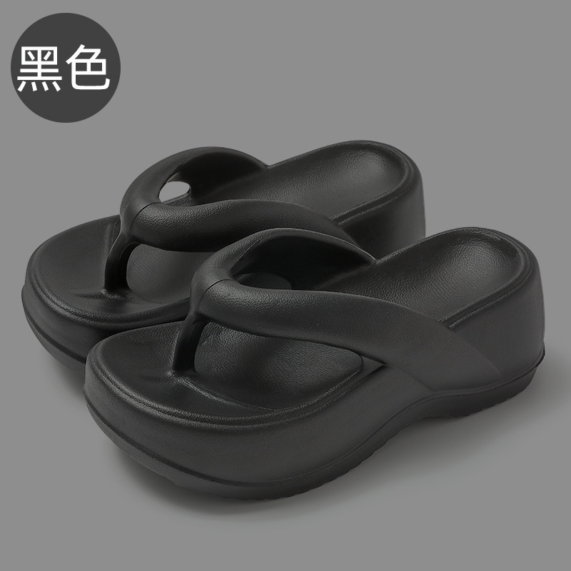 Wearing slippers with a high-end feel, thick soled design for summer, new outdoor fashion, beach and seaside angle women's shoes