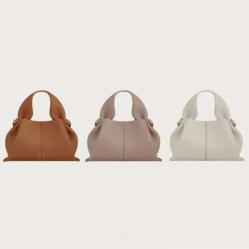 Cloud French Brand Genuine Cowhide Ladies Simple Dumpg Shoulder Bag