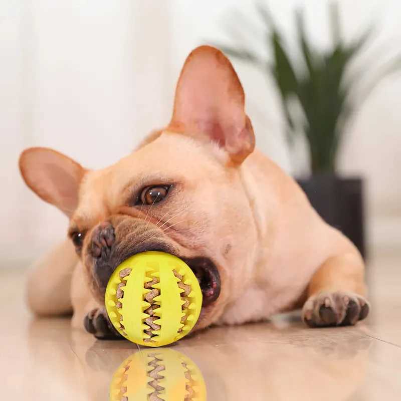 High Quality Rubber Tooth Cleaning Snack Ball Non Destructive Dog Toy for Dogs Soft Pet Chewing Toy for Large Dogs Interactive Dog Accessories T250401