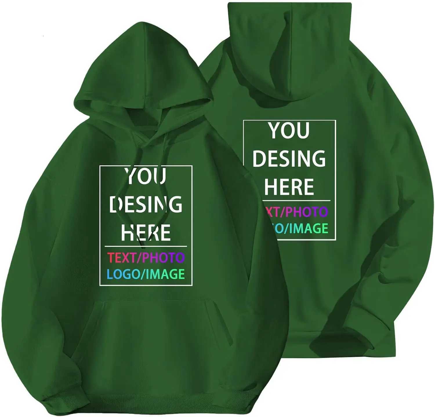 POD customization Custom Hoodie Custom Hoodies for Men and Women Design Your Own Customized Add Your Text Photo Hoodies Adjustable Drawstring TopsT251