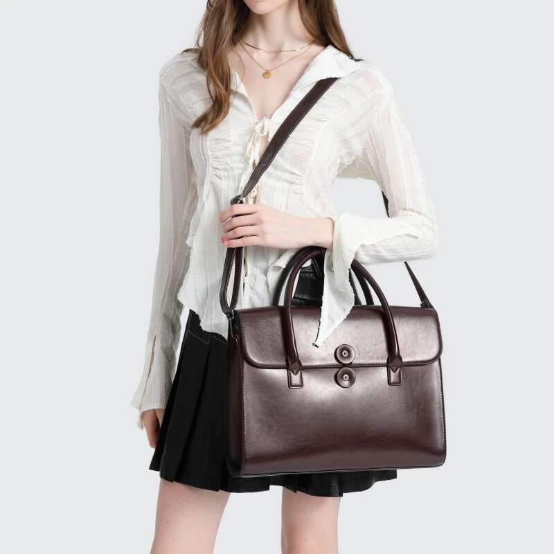 Designer Bag YANATARI Executive Cowhide Briefcase Woman Office 2025 Genuine Crossbody Bags Large Business Leather Briefcase