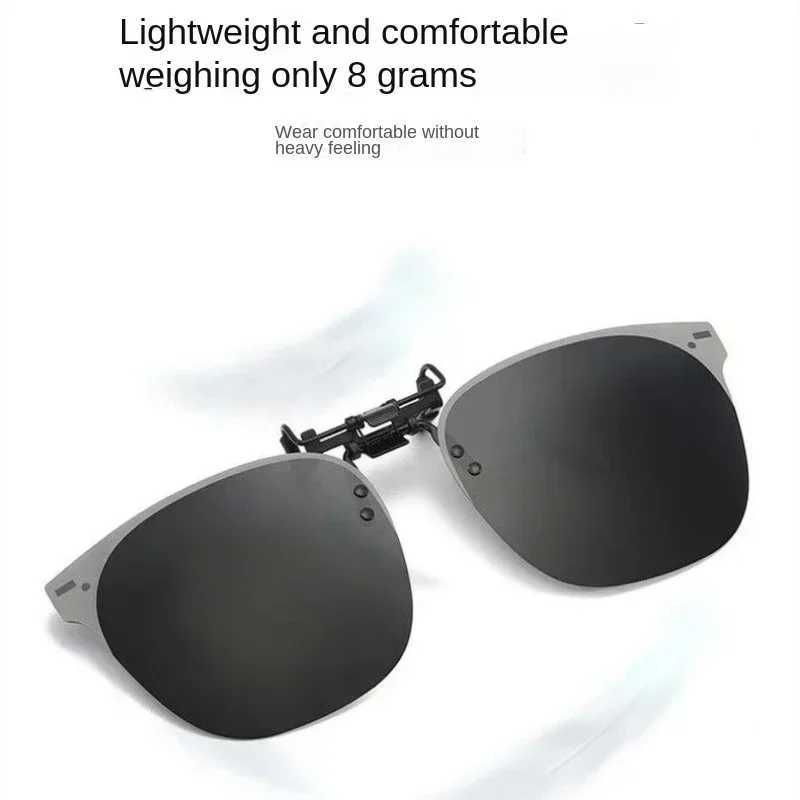 Men Clip On Sunglasse Polarized Flip up Glasses Women Gradient Photochromic Anti UV400 Sunglasses Night Vison GogglesC250411