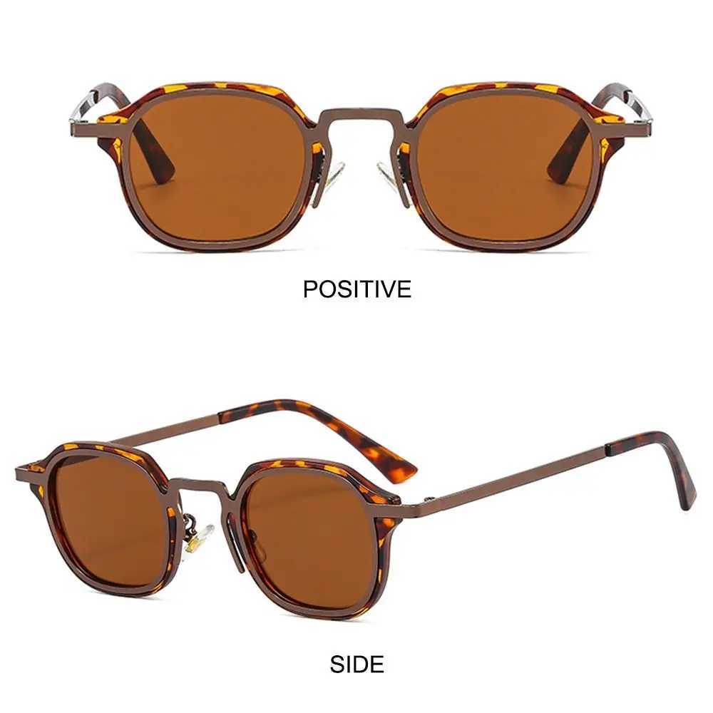 UV400 Protection Small Square Sunglasses Retro Metal Frame Y2K Driving Sun Glasses Punk Shades for Women Men Z250411