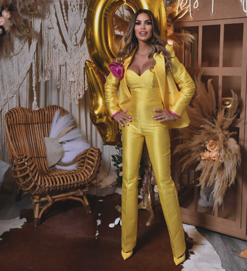 Yellow Satin Women Suits Ladies Leisure Flowers Fashion Wear Prom Birthday Party Customized Blazer Sets 3 Pieces