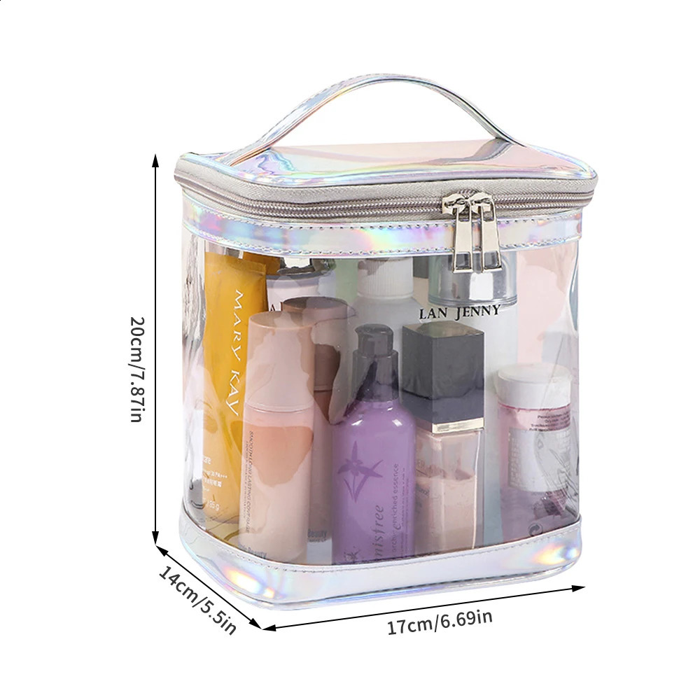 High quality transparent makeup bag transparent makeup bag for travel or daily use waterproof beach bag sunscreen and skincare store 250410