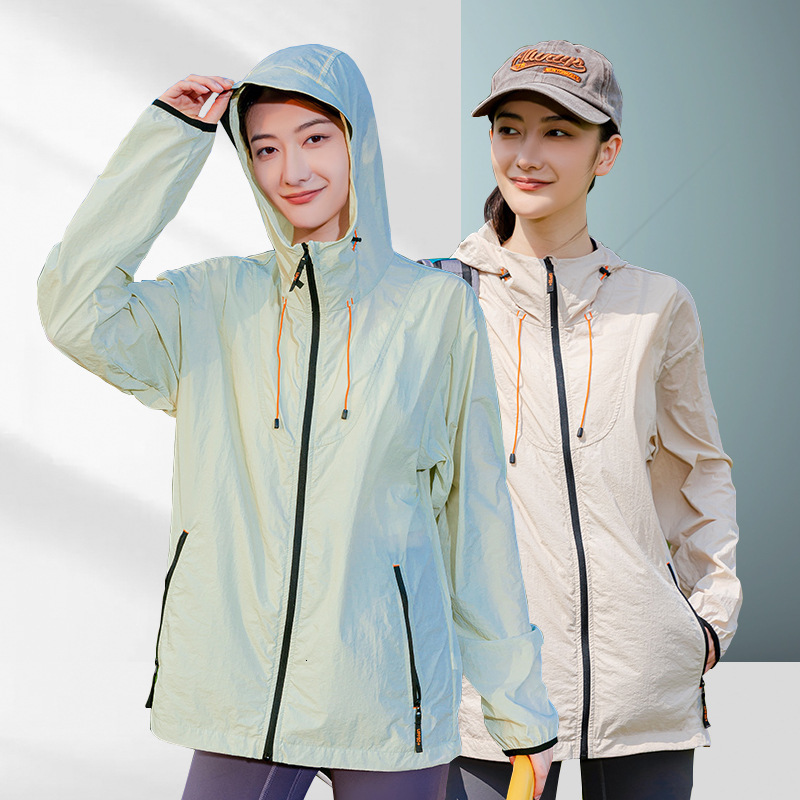 Outdoor Sun Protection Jacket for Women Summer Loose Hooded Uv Protection Clothing Ice Silk Breathable Skin Clothing Upf50