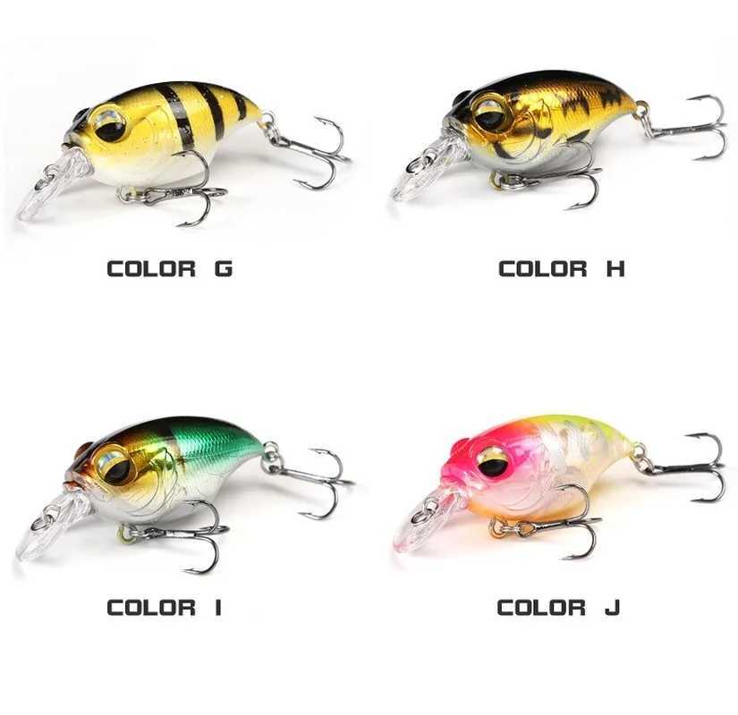 New Crankbait Wobblers Lure 38mm/8g 48mm/11g High Quality Hooks 10 Different Colors Artificial Bait Hard Fishing Cranks Z250411