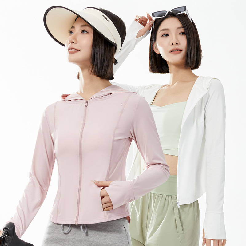 Sunscreen Jacket for Women Skin Clothes for Women Slim Fit Breathable Sunscreen Clothes Summer Ice Silk Short Version Uv Resistant Upf100