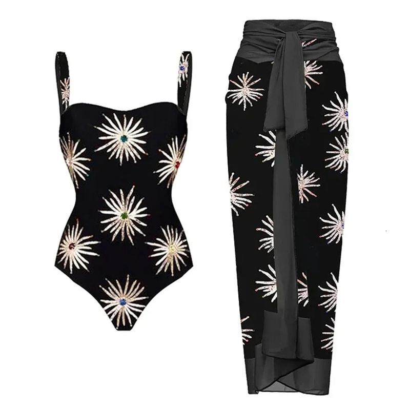 Women's Clothing Sequined Suower One Piece Swimsuit For Women
