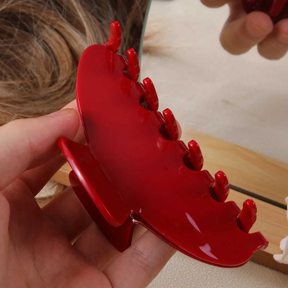 Solid color hair claw clip fashionable womens hair accessories Y2504012