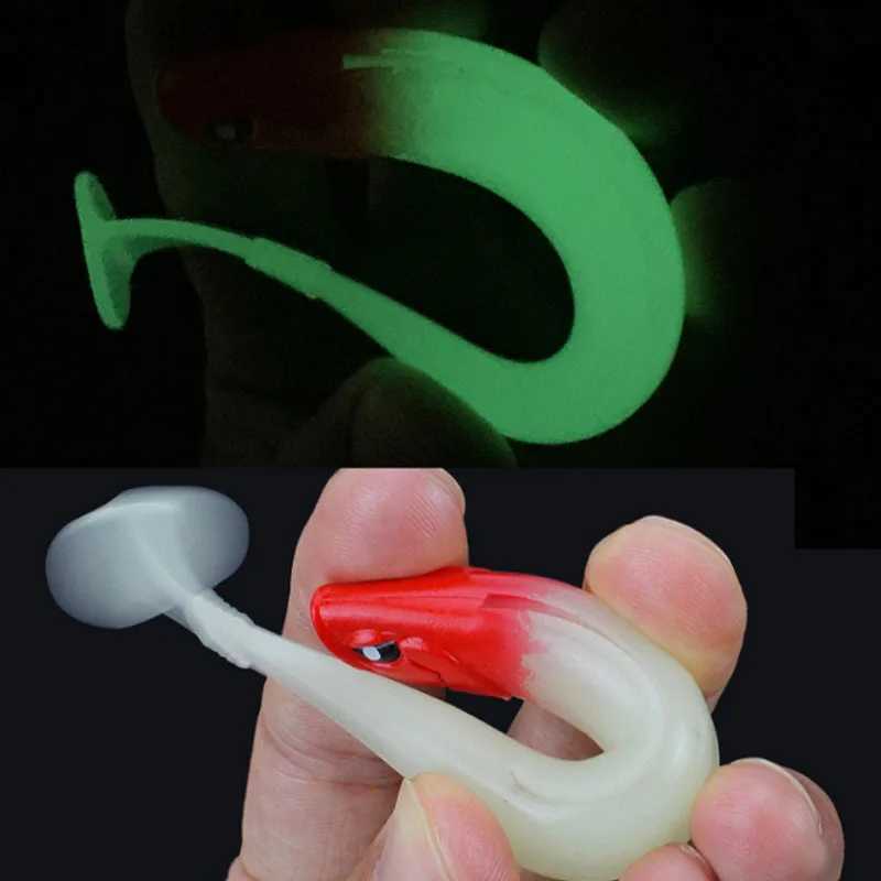 5PC Lot 12cm 10g Soft Fishing Wobbler Lure Bait Kit Spinning Casting Lures Jig Swimbait Artificial Luminous Silicone Tackle Z250411