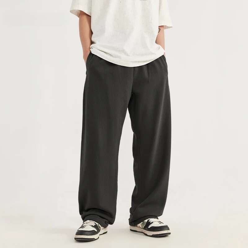 Heavyweight Straight-Leg Sweatpant Unisex Trendy Loose Fit Casual Trousers