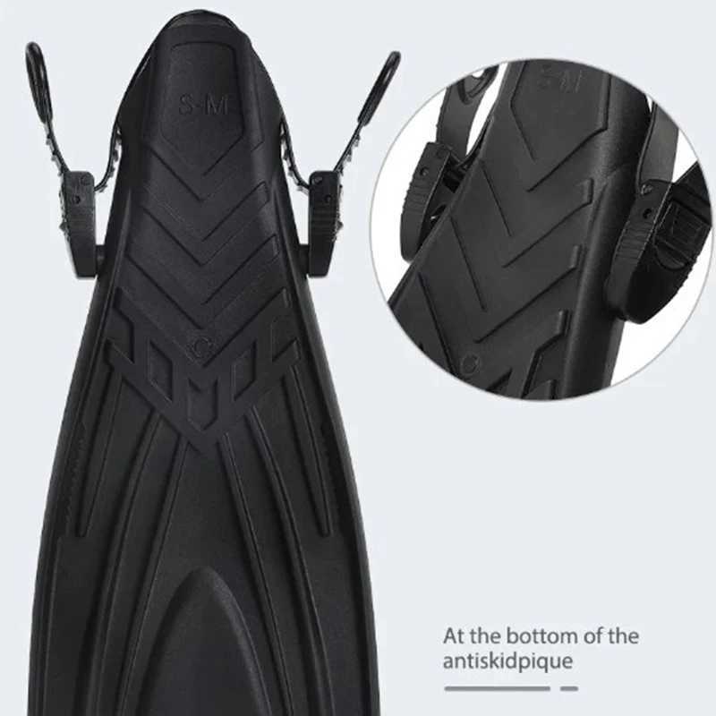 Oulilan adult adjustable swimming shoes scuba diving fins silicone long diving shoes single fin diving shoesY250412