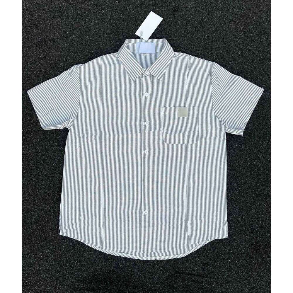 Cotton Brushed Embroidered Checkered Elements, Heavyweight Fringed Edge Shirt For Men And Women, Couple Style B5