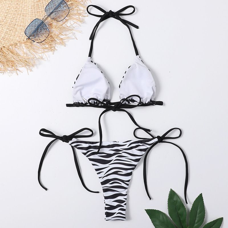 Women's Clothing Split Print Bikini
