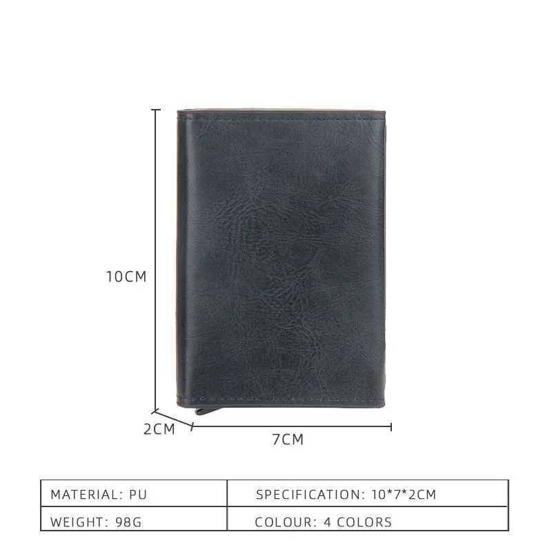 Anti theft Rfid card holder intelligent minimalist wallet mens ultra-thin card holder bank cash card box wallet Z250411