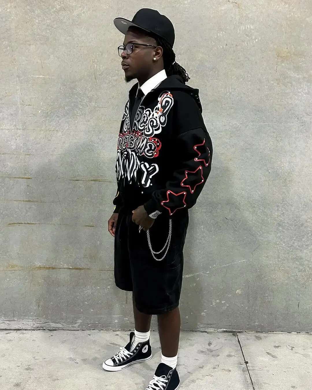 American Hip Hop Trend Fashion Zipper Hoodie Star Alphabet Design Vintage Hooded Long Sleeve Sports Men Women Street Wear Y2K
