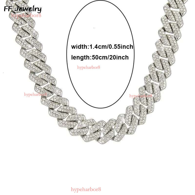 k Chain Hip Hop Men iced out p chain 2 Row Rhie Paved Miami Rhombus Cuban men Necklace 241107