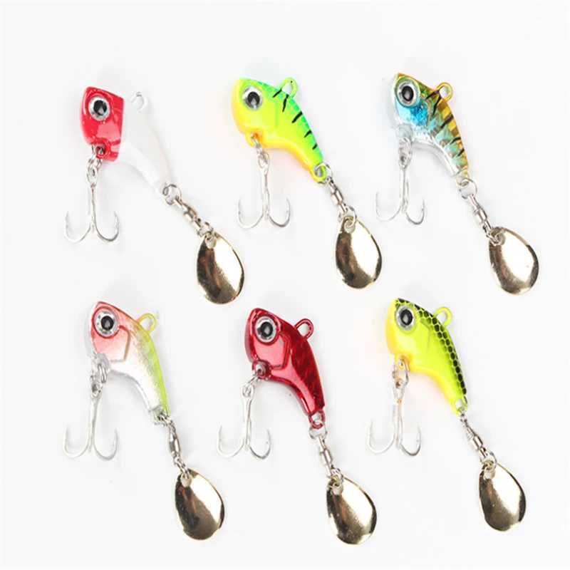 1pcs Metal Rotating Vibration Fishing Bait 6g10g14g20g Vib Spinner Spoon Lures Jigs Trout Winter Fishing Hard Baits Tackle Pesca Z250411