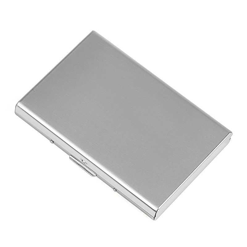 1pc card holder mens RFID blocking aluminum metal ultra-thin wallet anti scan card holder thin shell small mens wallet Z250411