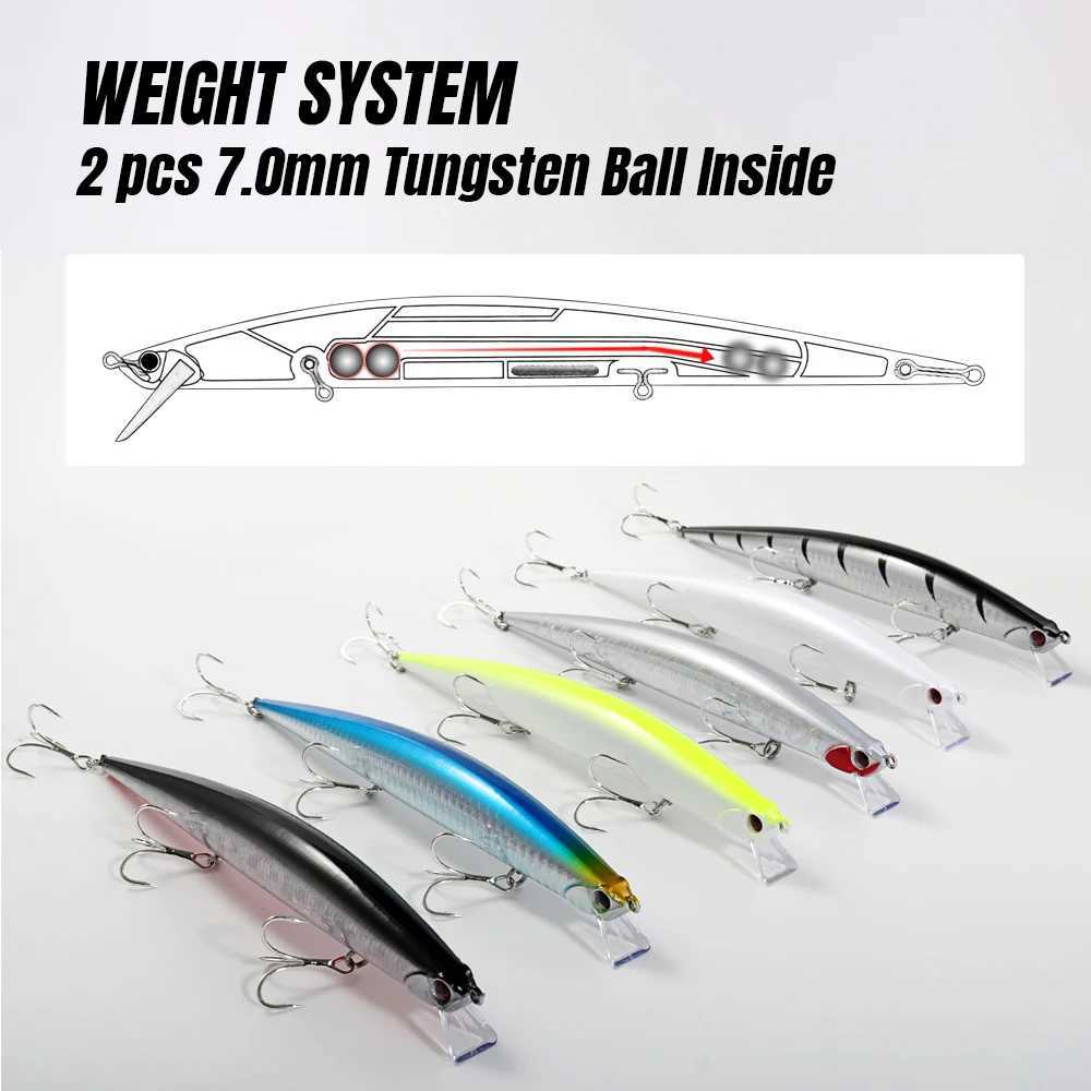 JIGGING PRO 175mm 29g Sinking Slim Minnow Fishing Lure Long Casting Saltwater Fishing Bait With Tungsten Ball Z250411